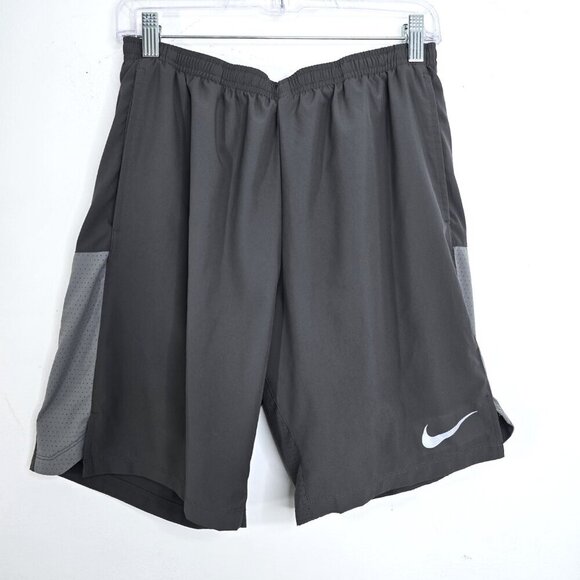 Nike Charcoal Grey Dri Fit Large Swoosh Shorts - Picture 1 of 5